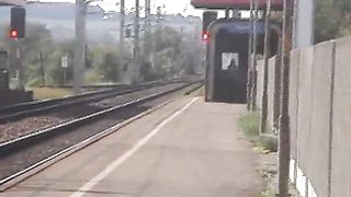 Shit in a train station