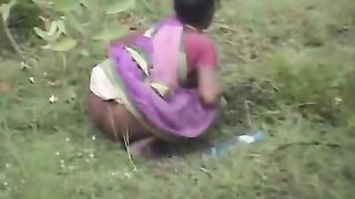 Indian girl washing her ass