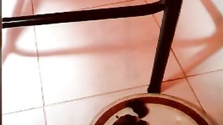 Chubby girl pooping on webcam