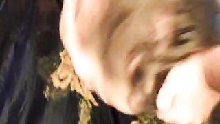 Eating scat for her first time