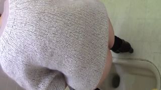 Hidden camera in public bathroom