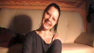 German girl tasting shit