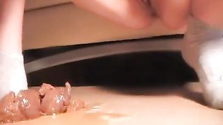 German girl tasting shit