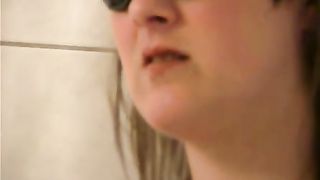 Chubby girl smearing shit