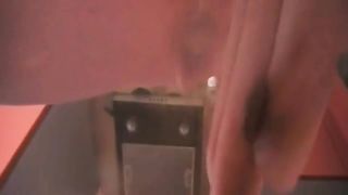 Licking her own scat