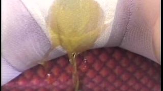 Piss and shit in pantyhose
