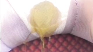 Piss and shit in pantyhose