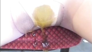Piss and shit in pantyhose