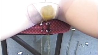 Piss and shit in pantyhose