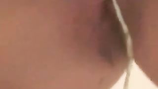 Girl on period pooping