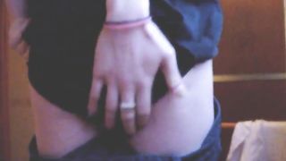 Creamy poop in black panties